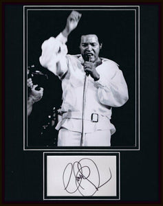 Chubby Checker Signed Framed 11x14 Photo Display