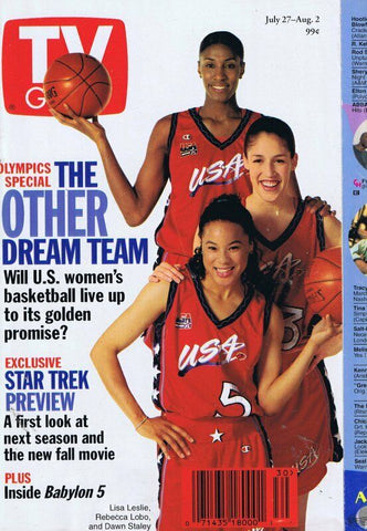 ORIGINAL Vintage TV Guide July 27 1996 No Label USA Basketball Lisa Leslie 