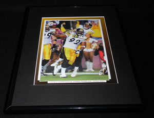 James Harrison & Farrior Super Bowl XLIII Framed 11x14 Photo Display Steelers B