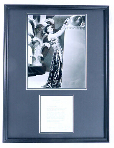 Joan Crawford Signed Framed 18x24 Typed 1973 Letter + Photo Display