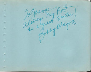 Bobby Wayne Signed Vintage Album Page