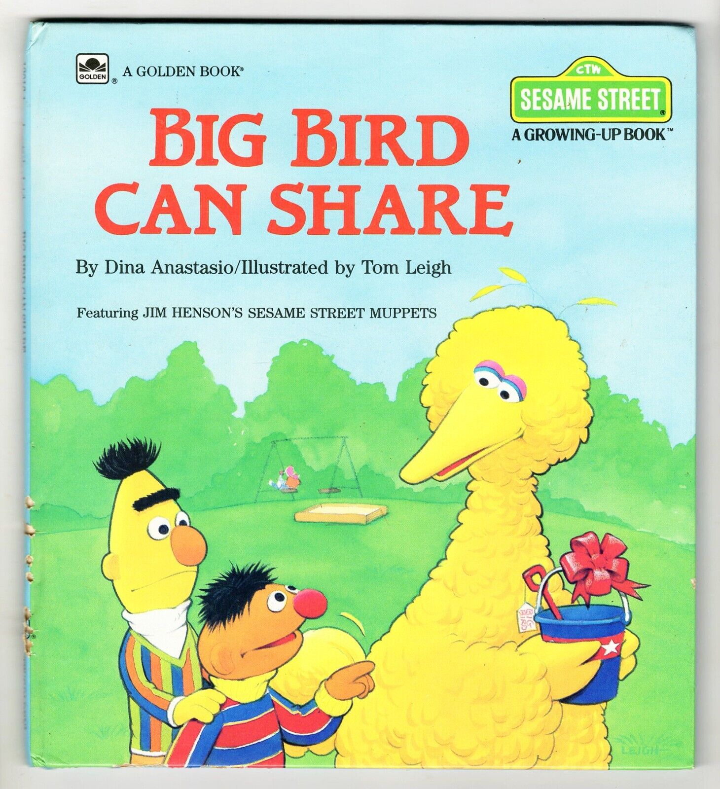 VINTAGE 1985 Sesame Street Big Bird Can Share Hardcover Book Grover