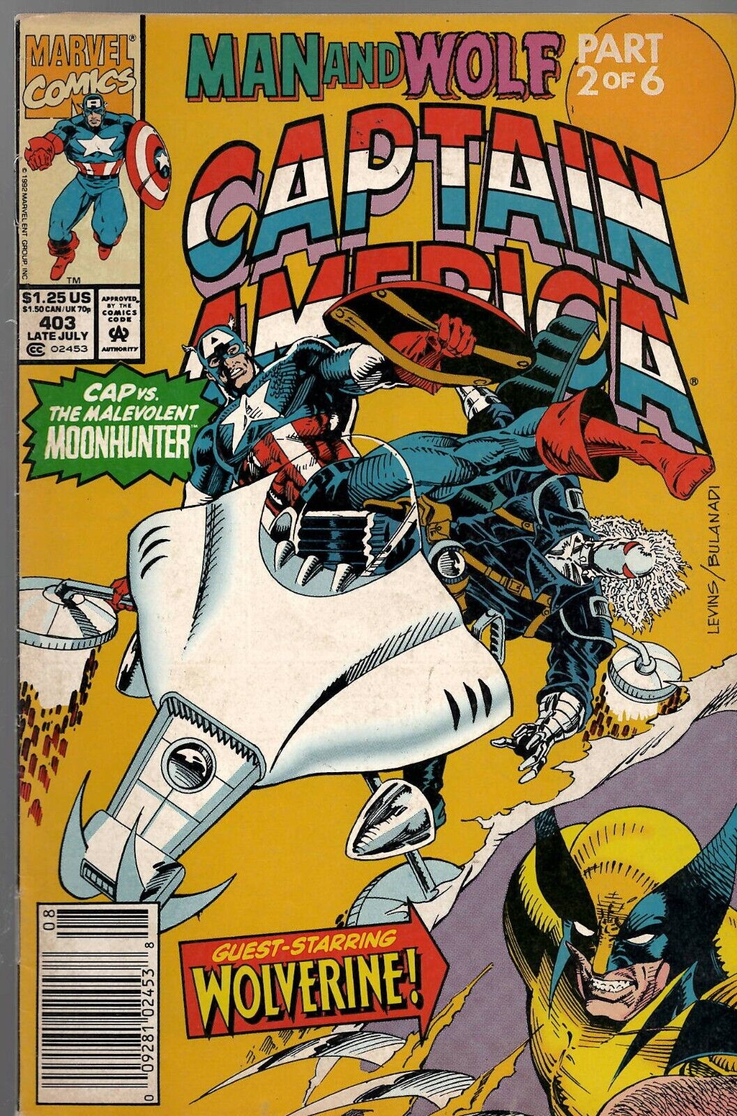 Captain America #403 VINTAGE 1992 Marvel Comics Wolverine