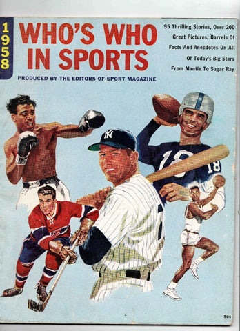 VINTAGE 1958 Who's Who in Sport Magazine Mickey Mantle