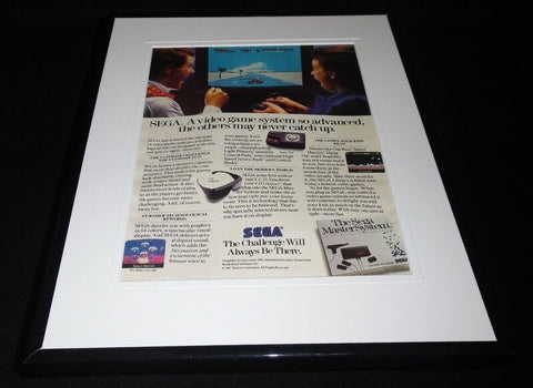 1987 Sega Master System 11x14 Framed ORIGINAL Advertisement Space Harrier