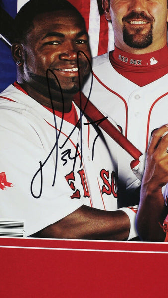 David Ortiz Signed Framed 16x20 Red Sox 2007 Champs Yearbook Display