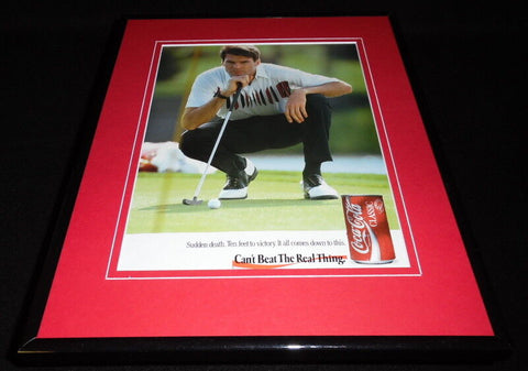 1990 Coca Cola Coke / Golf Framed 11x14 ORIGINAL Vintage Advertisement