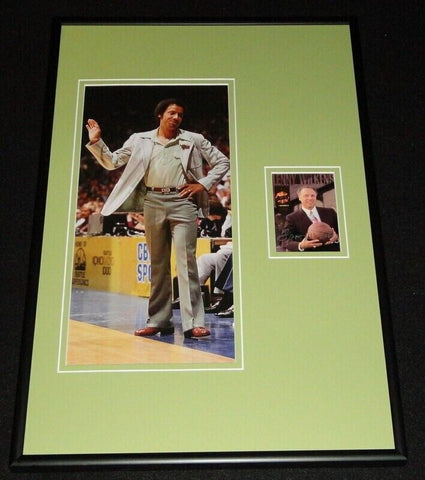 Coach Lenny Wilkens Signed Framed 12x18 Photo Display JSA Hawks