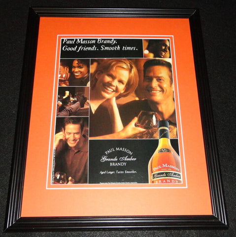 2001 Paul Masson Grande Amber Brandy Framed ORIGINAL Vintage Advertisement 