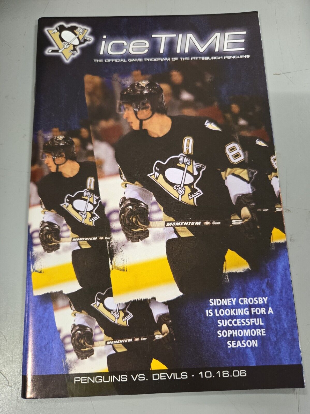 Oct 18 2006 Devils @ Pittsburgh Penguins Program Sidney Crosby Evgeni Malkin G