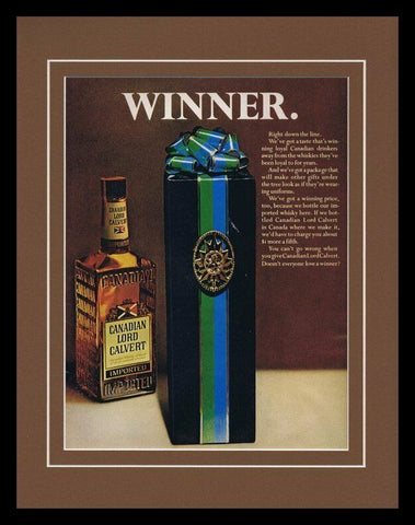 1966 Canadian Lord Calvert Whiskey 11x14 Framed ORIGINAL Vintage Advertisement