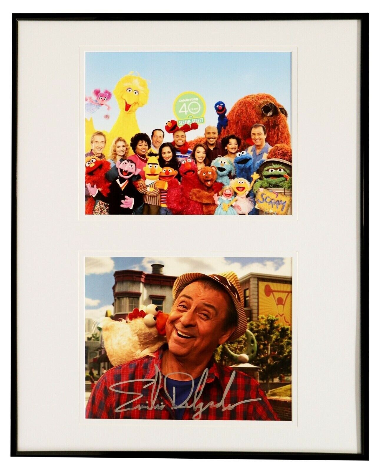 Emilio Delgado Signed Framed 16x20 Photo Display AW Sesame Street Luis