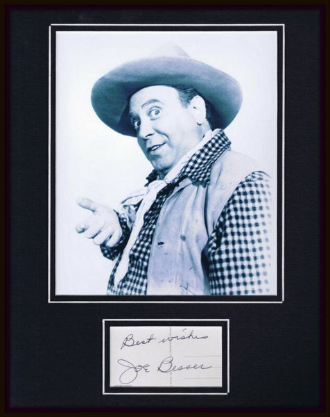 Joe Besser Signed Framed 11x14 Photo Display Three 3 Stooges