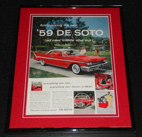 1959 De Soto 11x14 Framed ORIGINAL Vintage Advertisement DeSoto