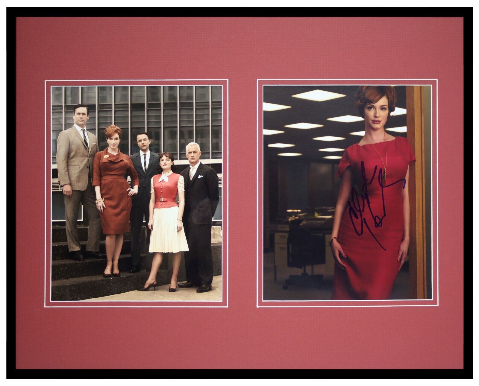 Christina Hendricks Signed Framed 16x20 Photo Set AW Mad Men