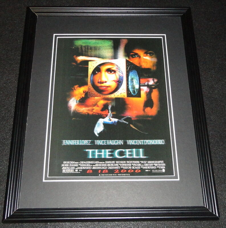 The Cell 2000 Jennifer Lopez Vince Vaughn Framed 11x14 ORIGINAL Advertisement