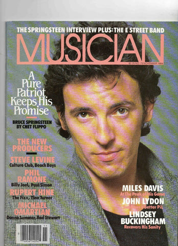 VINTAGE Nov 1984 Musician Magazine Bruce Springsteen Miles Davis Barry Gibb