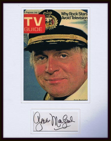 Gavin MacLeod Signed Framed 11x14 Photo Display Love Boat 