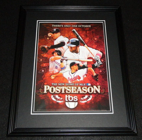 2007 Postseason on TBS 11x14 Framed ORIGINAL Advertisement Derek Jeter