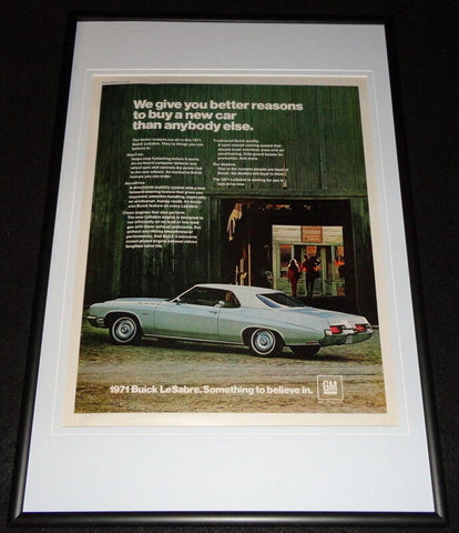 1971 Buick LeSabre Framed 12x18 ORIGINAL Advertisement 