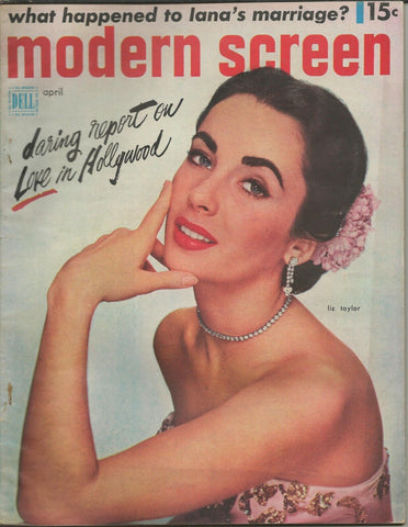 ORIGINAL Vintage April 1951 Modern Screen Magazine Elizabeth Taylor 