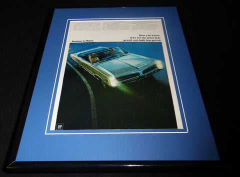 1966 Pontiac LeMans 11x14 Framed ORIGINAL Vintage Advertisement 