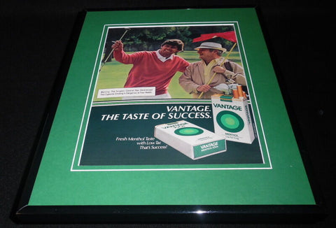 1983 Vantage Cigarettes / Golf Framed 11x14 ORIGINAL Vintage Advertisement