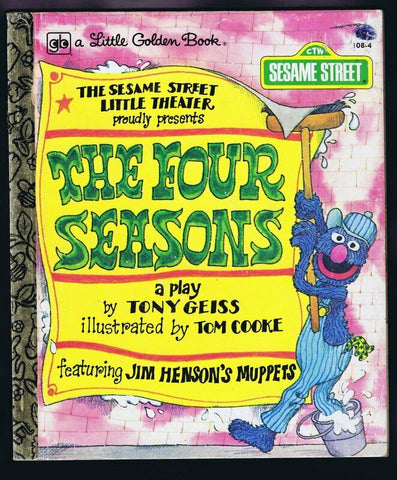 ORIGINAL Vintage 1979 Sesame Street Grover Four Seasons 2nd Print Golden Book  