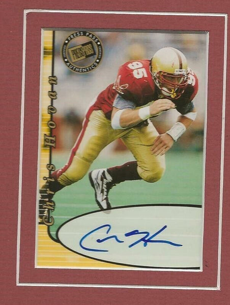 Chris Hovan Signed Rookie Card & Photo Framed 11x17 Display Press Pass Bucs