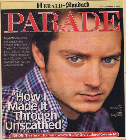 ORIGINAL Vintage December 15 2002 Parade Magazine Elijah Wood Harry Potter