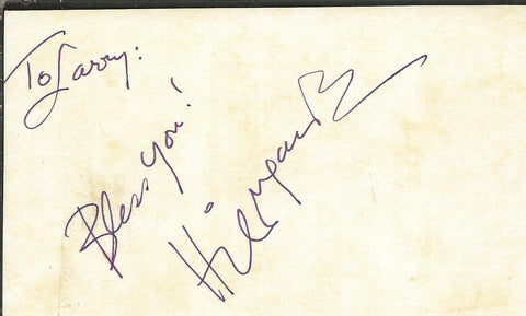 Hildegarde Sell Signed 3x5 Index Card Snows of Kilimanjaro B