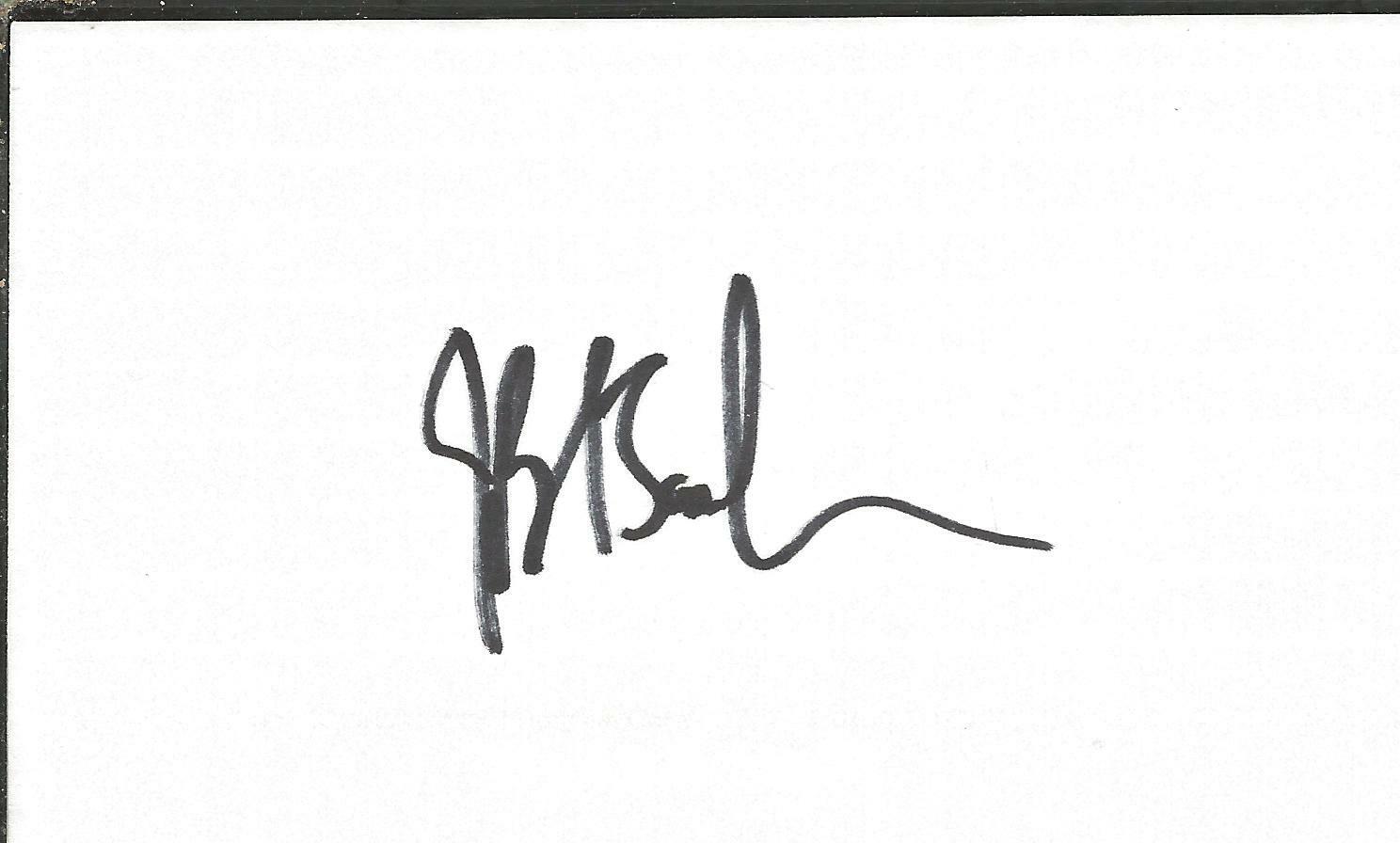 Joan Benoit Samuelson Signed 3x5 Index Card  