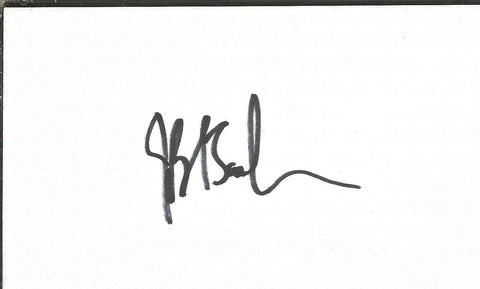 Joan Benoit Samuelson Signed 3x5 Index Card  