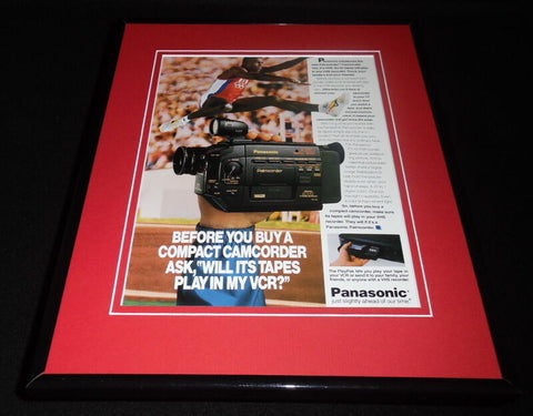 Carl Lewis 1993 Facsimile Signed Framed 11x14 Advertising Display Panasonic