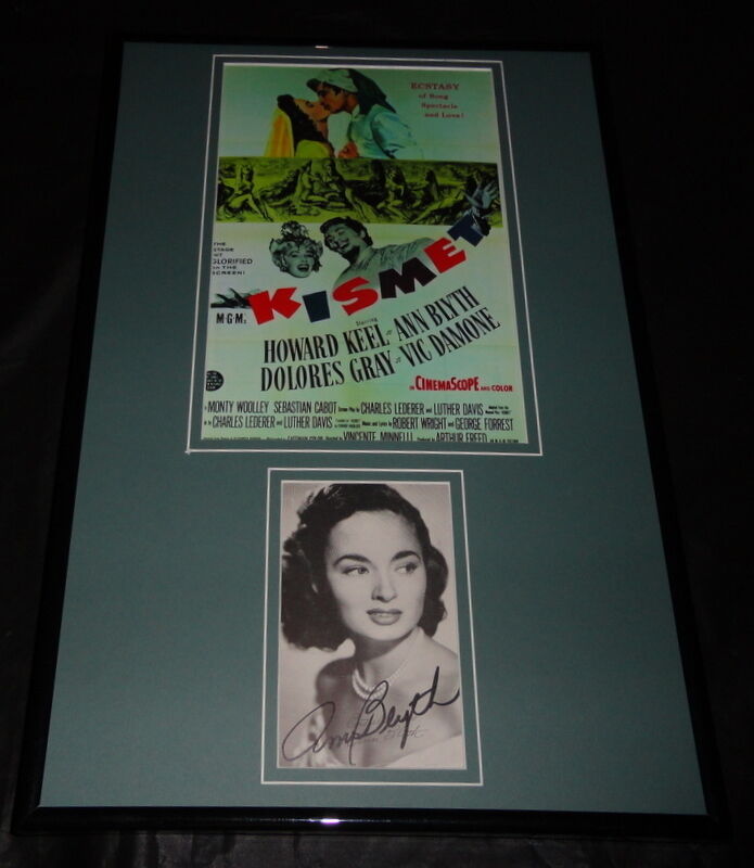 Ann Blyth Signed Framed 11x17 Kismet Photo Display 