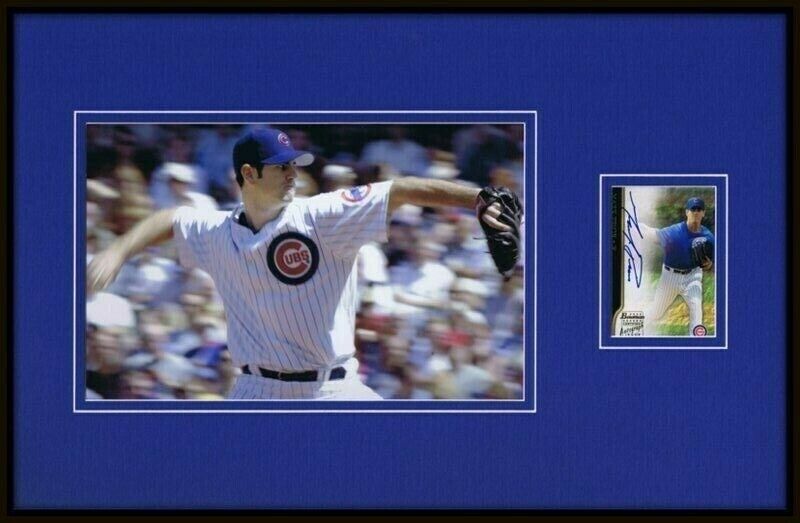 Mark Prior Signed Framed 11x17 Photo Display TOPPS Cubs