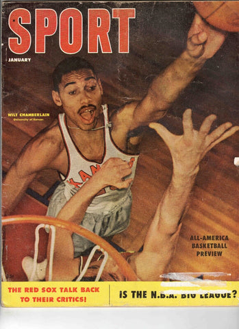 Jan 1957 Sport Magazine Wilt Chamberlain Kansas