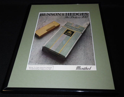 1982 Benson & Hedges Lights Cigarettes Framed 11x14 ORIGINAL Advertisement