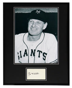 Leo Durocher Signed Framed Photo Display 16x20 JSA Giants