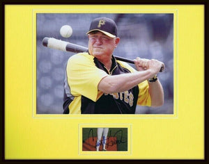 Clint Hurdle Signed Framed 11x14 Photo Display Pirates