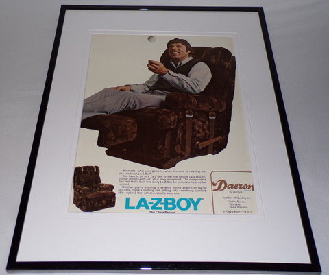 Joe Namath 1974 La Z Boy Recliner 11x14 Framed ORIGINAL Advertisement 