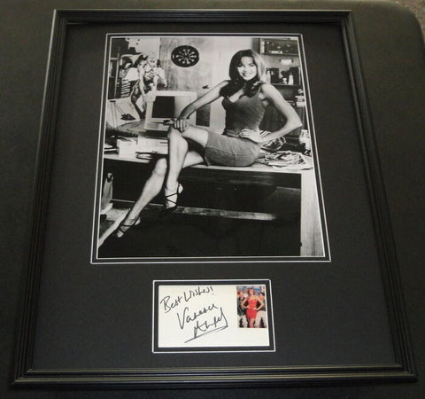 Vanessa Angel Signed Framed 16x20 Leggy Photo Display Weird Sciene Kingpin