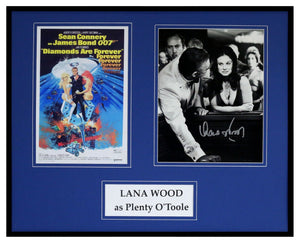 Lana Wood Signed Framed 16x20 Photo Poster Set AW Diamonds Are Forever w/Connery