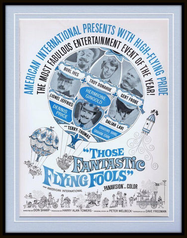 ORIGINAL Vintage 1967 Fantastic Flying Fools 11x14 Framed Advertisement  