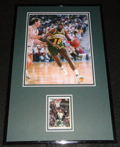 Dee Brown Signed Framed 11x17 Photo Display Celtics Slam Dunk Contest B