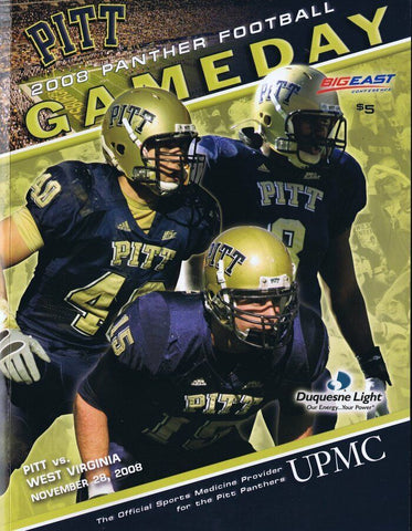 ORIGINAL Vintage 2008 Backyard Brawl Pitt vs West Virginia Program