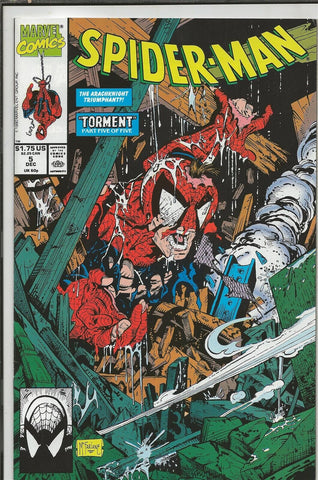 Spider-Man #5 ORIGINAL Vintage 1990 Marvel Comics 