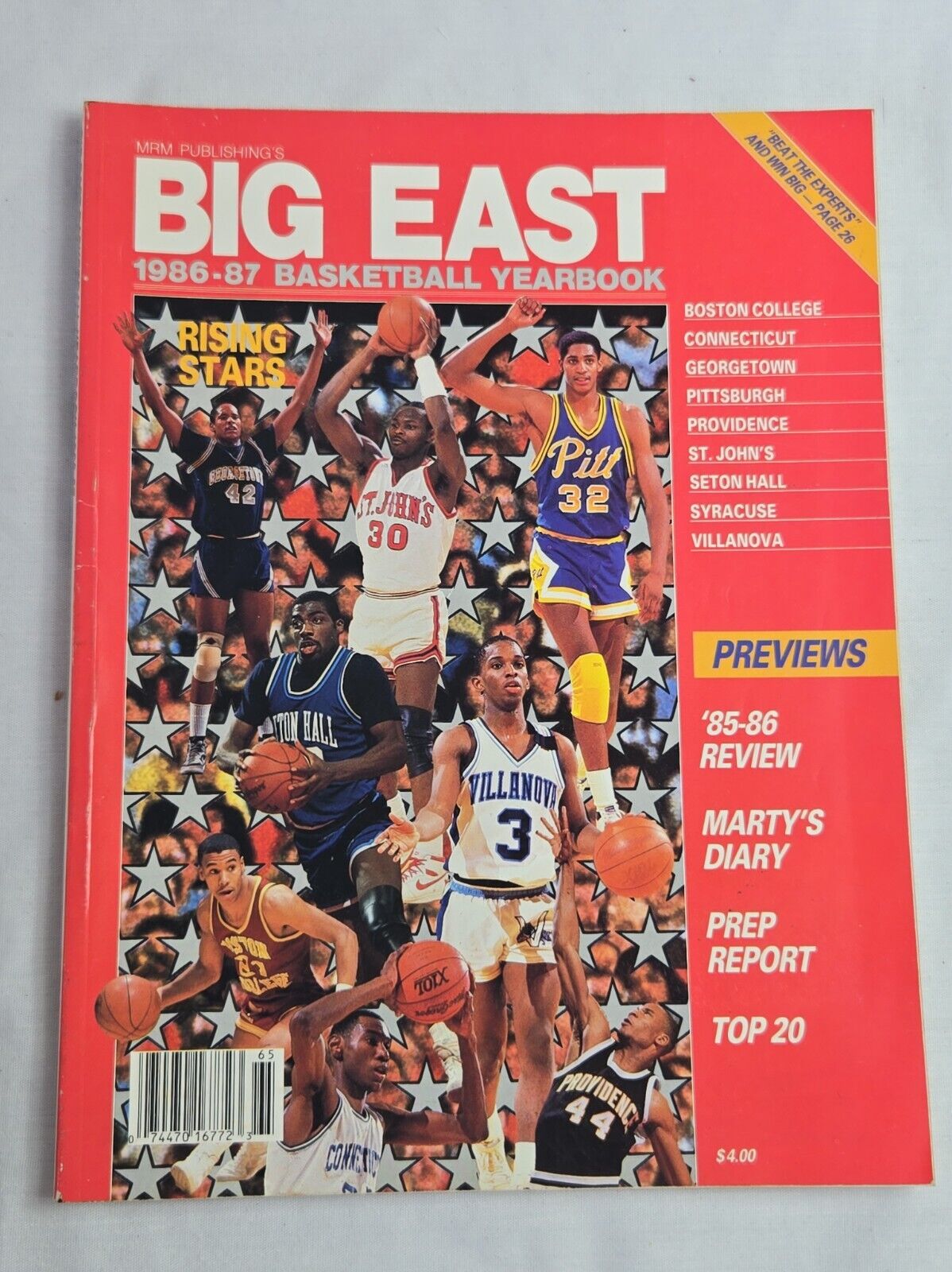 1986-87 Big East Basketball Yearbook Charles Smith