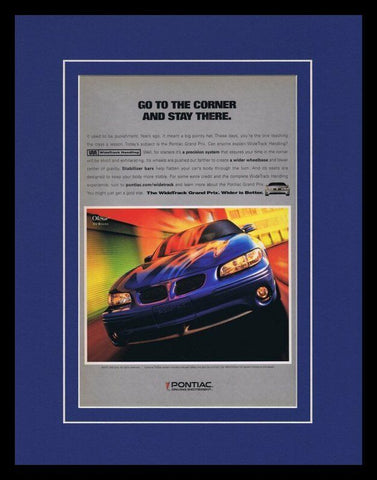 2001 Pontiac Grand Prix Framed 11x14 ORIGINAL Vintage Advertisement