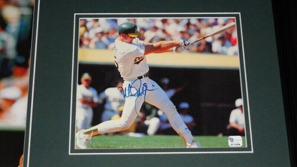 Mark McGwire Signed Framed 18x24 Photo Display A's Cardinals